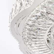 Modern Empire Crystal Chandelier 32" Chrome