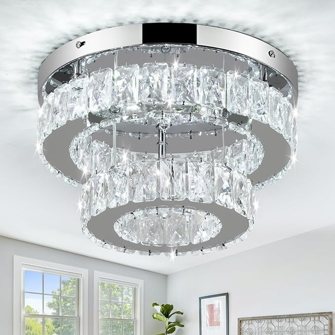 Crystal LED Flush Mount Ring style