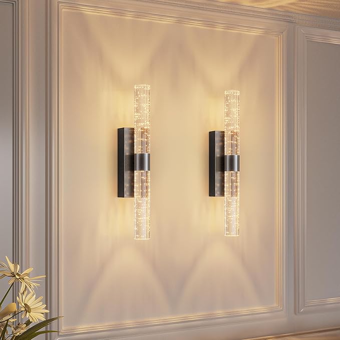 Set of 2 Dimmable Wall Sconces 15.3"