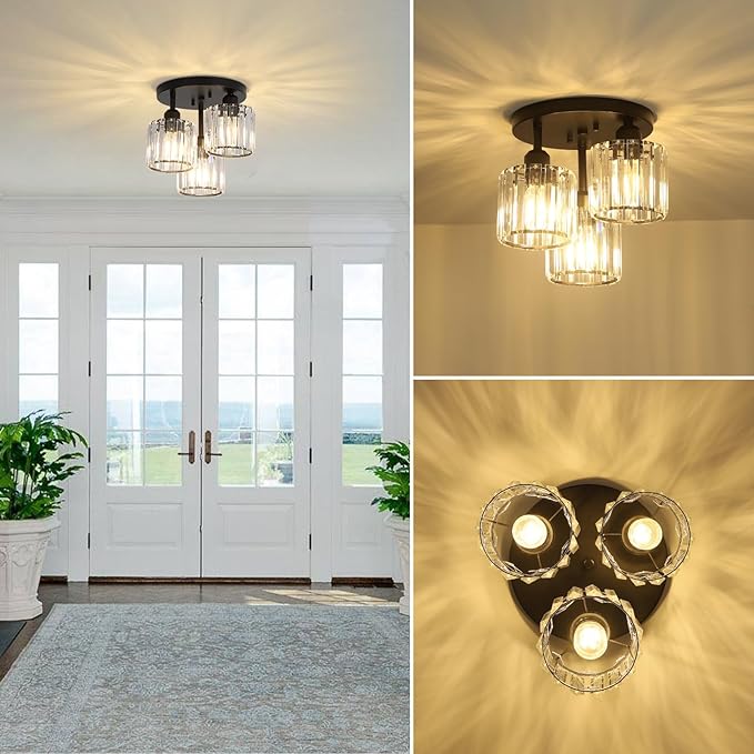3-Light Style Semi Flush Mount