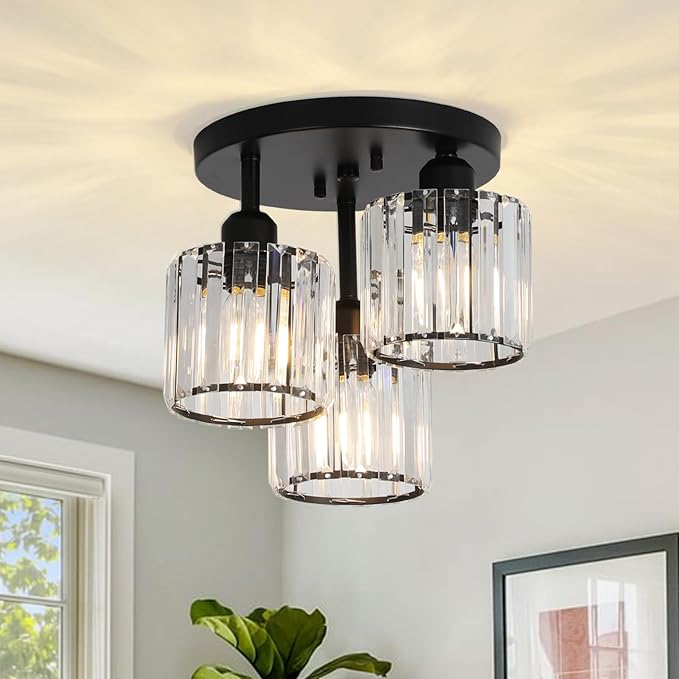3-Light Style Semi Flush Mount
