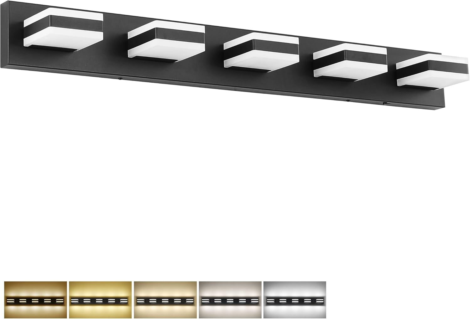 6-Light Brushed Nickel LED Bathroom Vanity Light