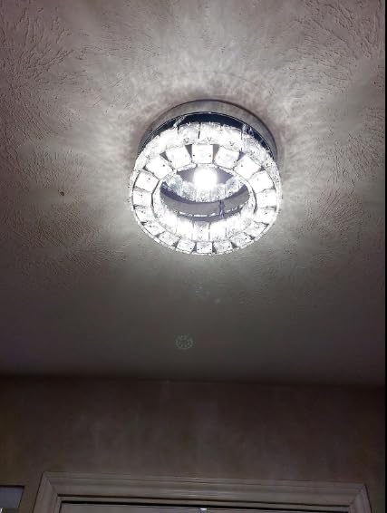 9.8" LED Crystal Ceiling Light – 6000K, 15W