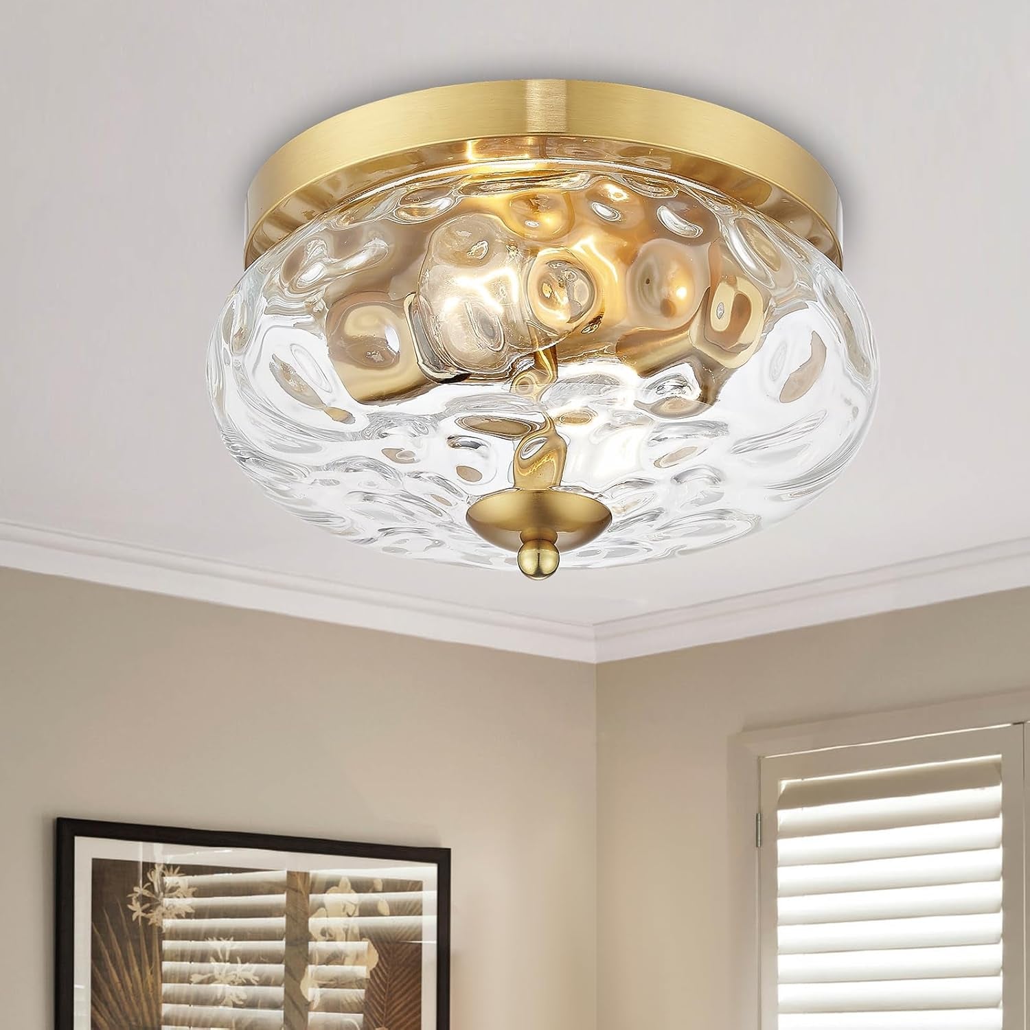 Gold Flush Mount Ceiling Light Fixture