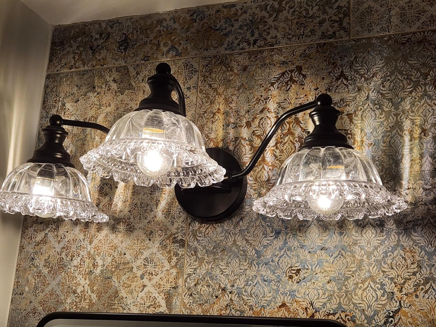 Farmhouse Vanity Lights for Bathroom Light Fixtures Black Vanity Lights 3 Light Bathroom Light Fixtures