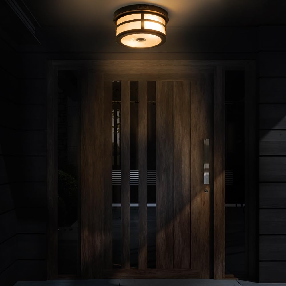 Motion Sensor Outdoor Ceiling Light – 2-Light