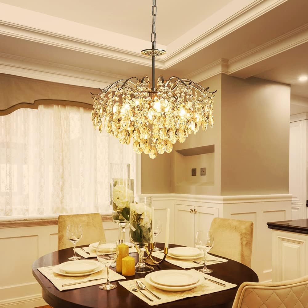 20" Saint Mossi Mid-Century Modern Crystal Chandelier