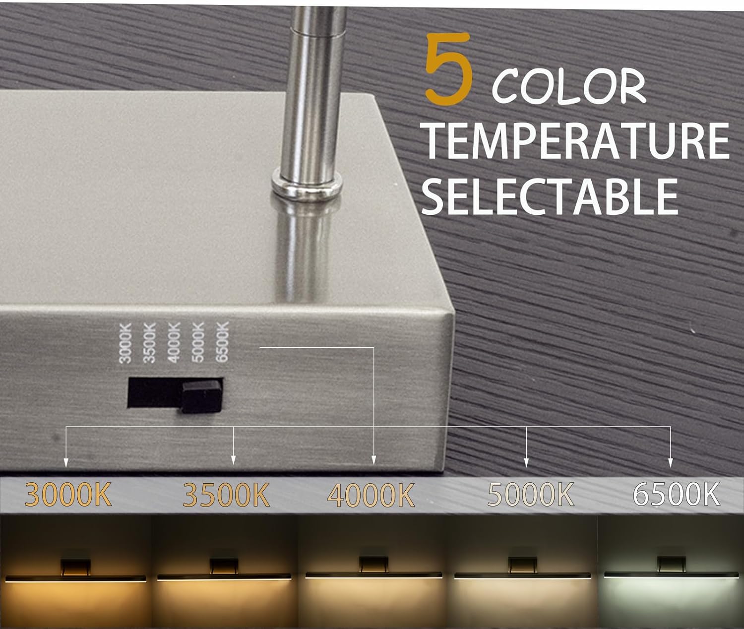 48" LED Vanity Light – Brushed Nickel, 5CCT