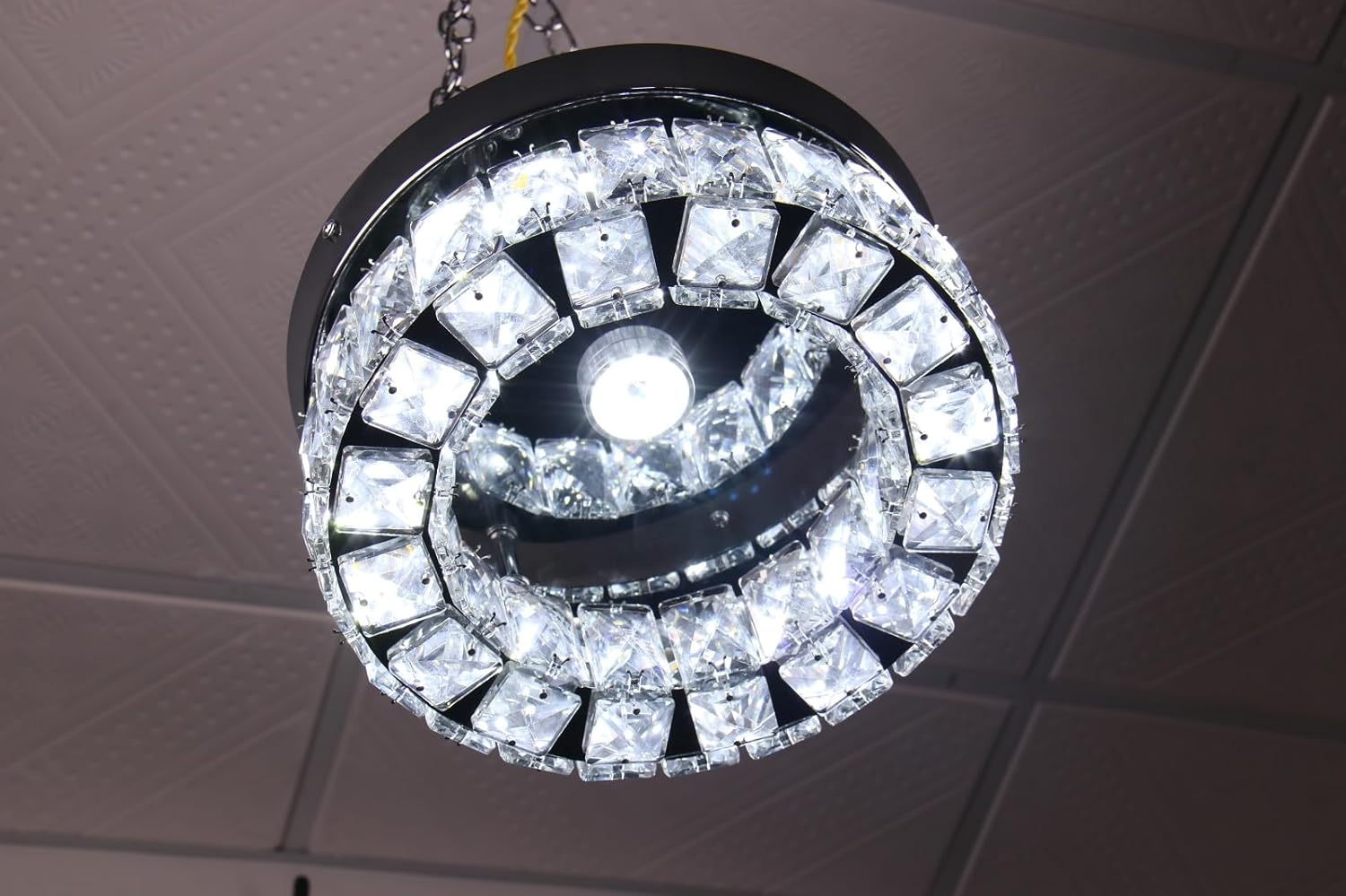 9.8" LED Crystal Ceiling Light – 6000K, 15W
