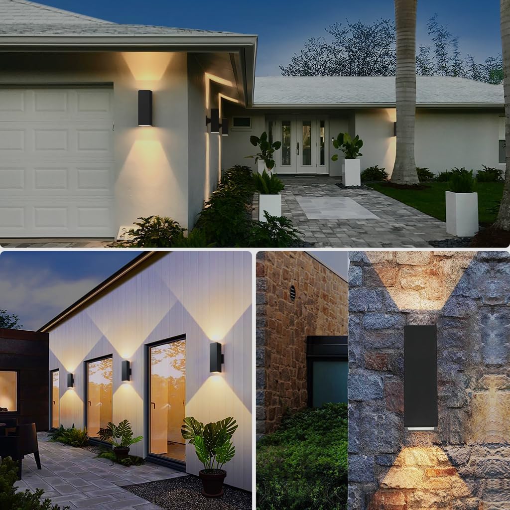 2-Pack Dusk to Dawn Outdoor Wall Lights