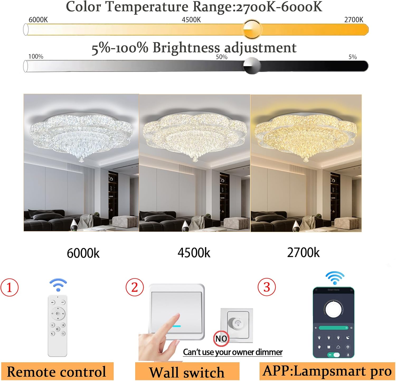 Modern Empire Crystal Chandelier 32" Chrome