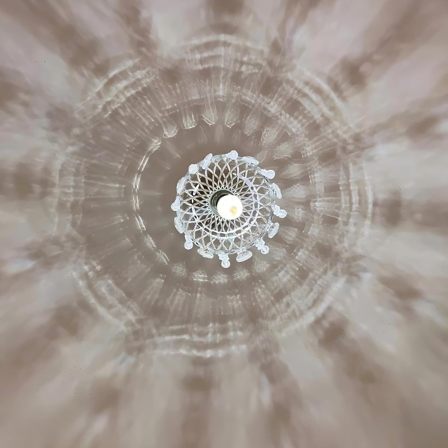 8" LIGHTLAND Vintage Crystal Dome Chandelier