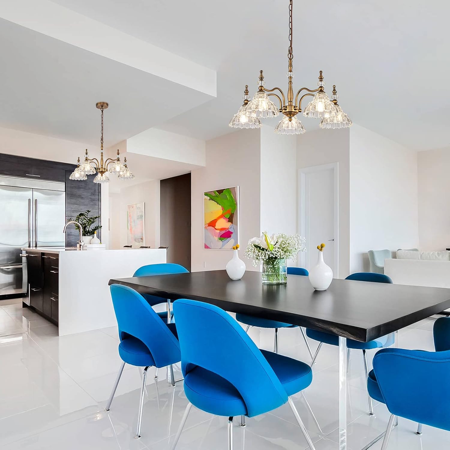 5-Light Modern Chandelier – Elegant Pendant Lamp