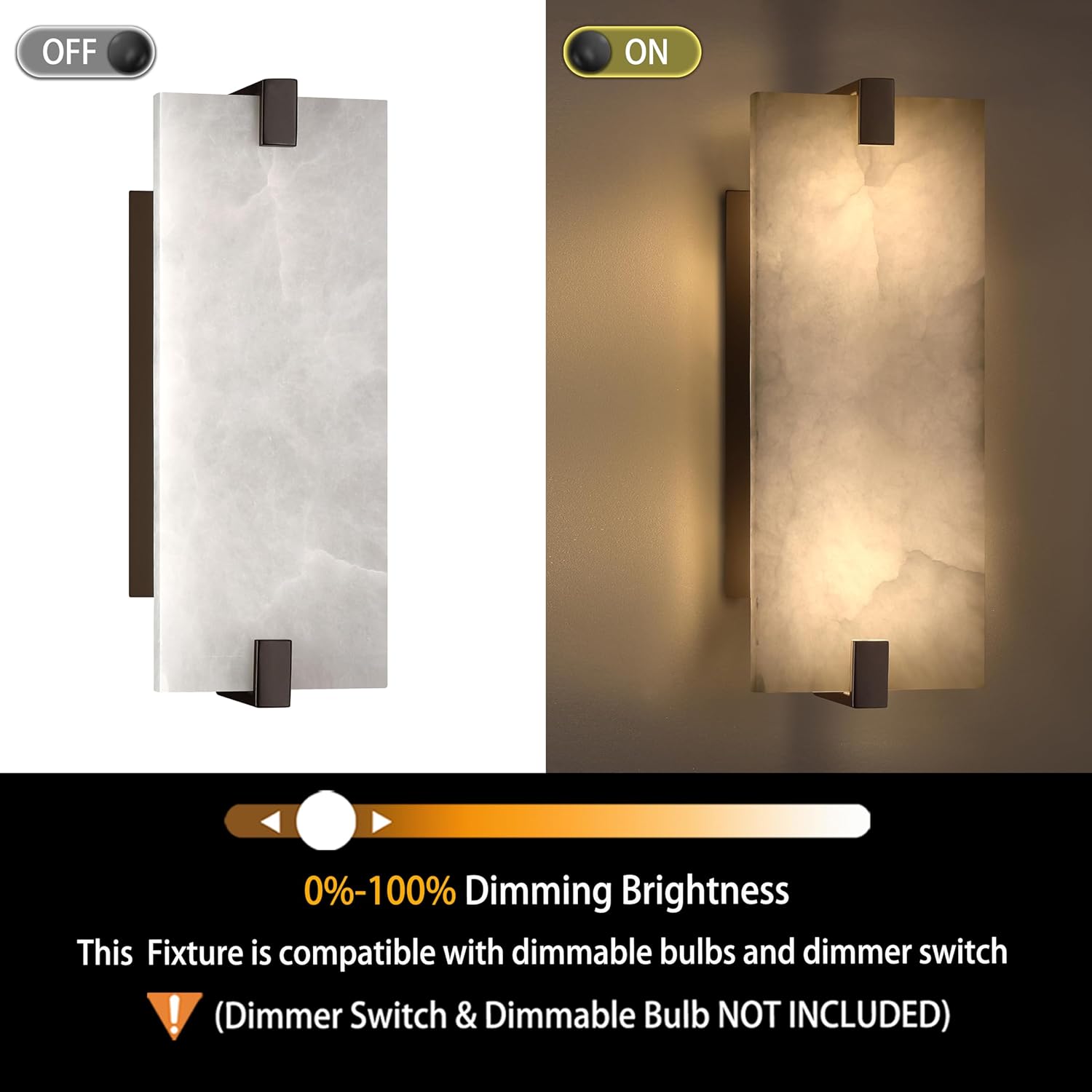 2-Pack 12.7" Alabaster Oval Bathroom Wall Sconce