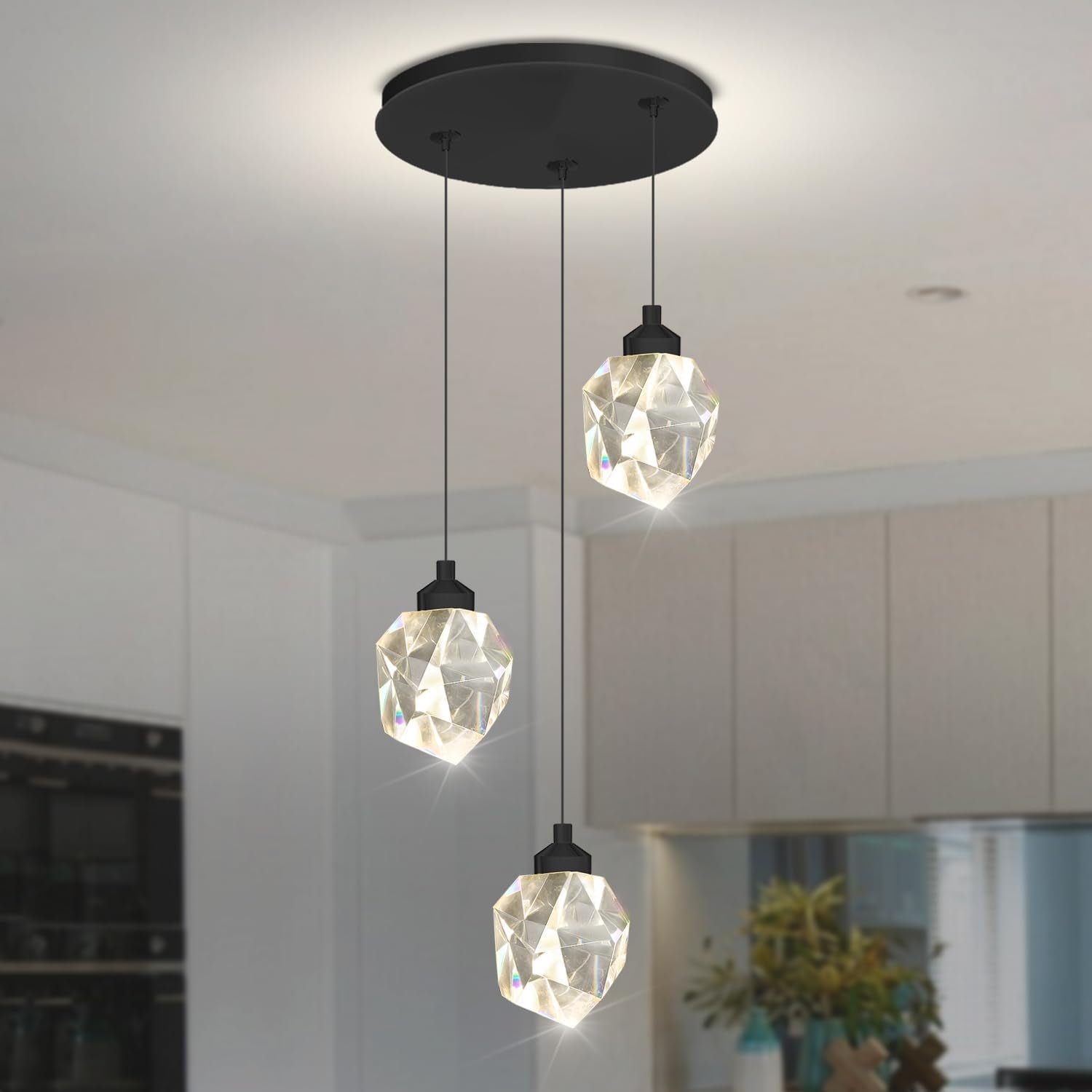 Gold 5-Light Raindrop Pendant Chandelier