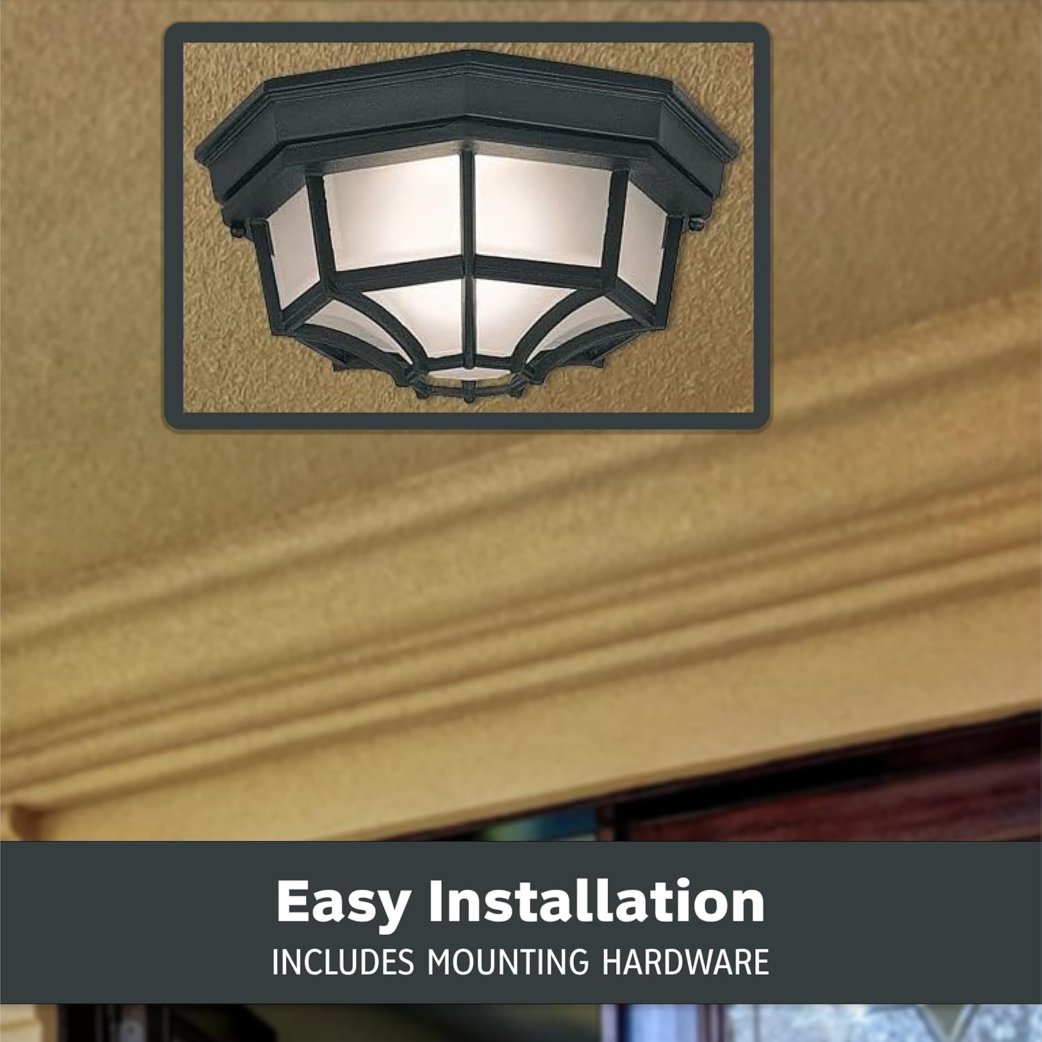 Builder Cast Outdoor Flush Mount – 10.5" Black