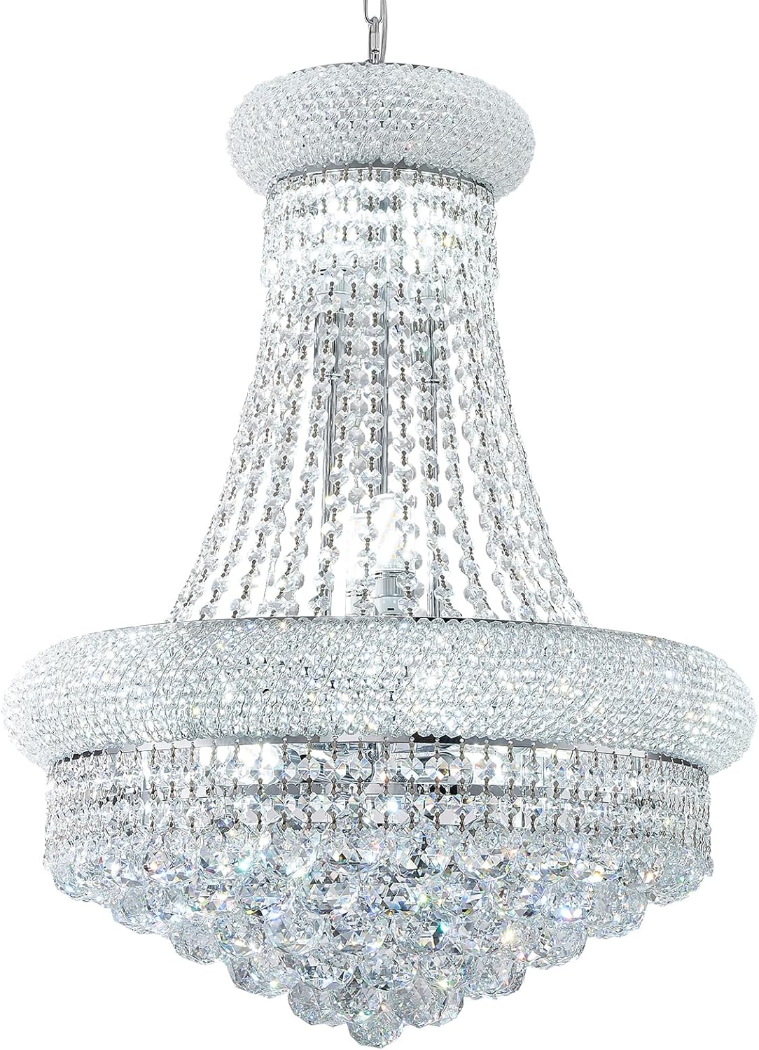 14-Light Gold Empire Crystal Chandelier