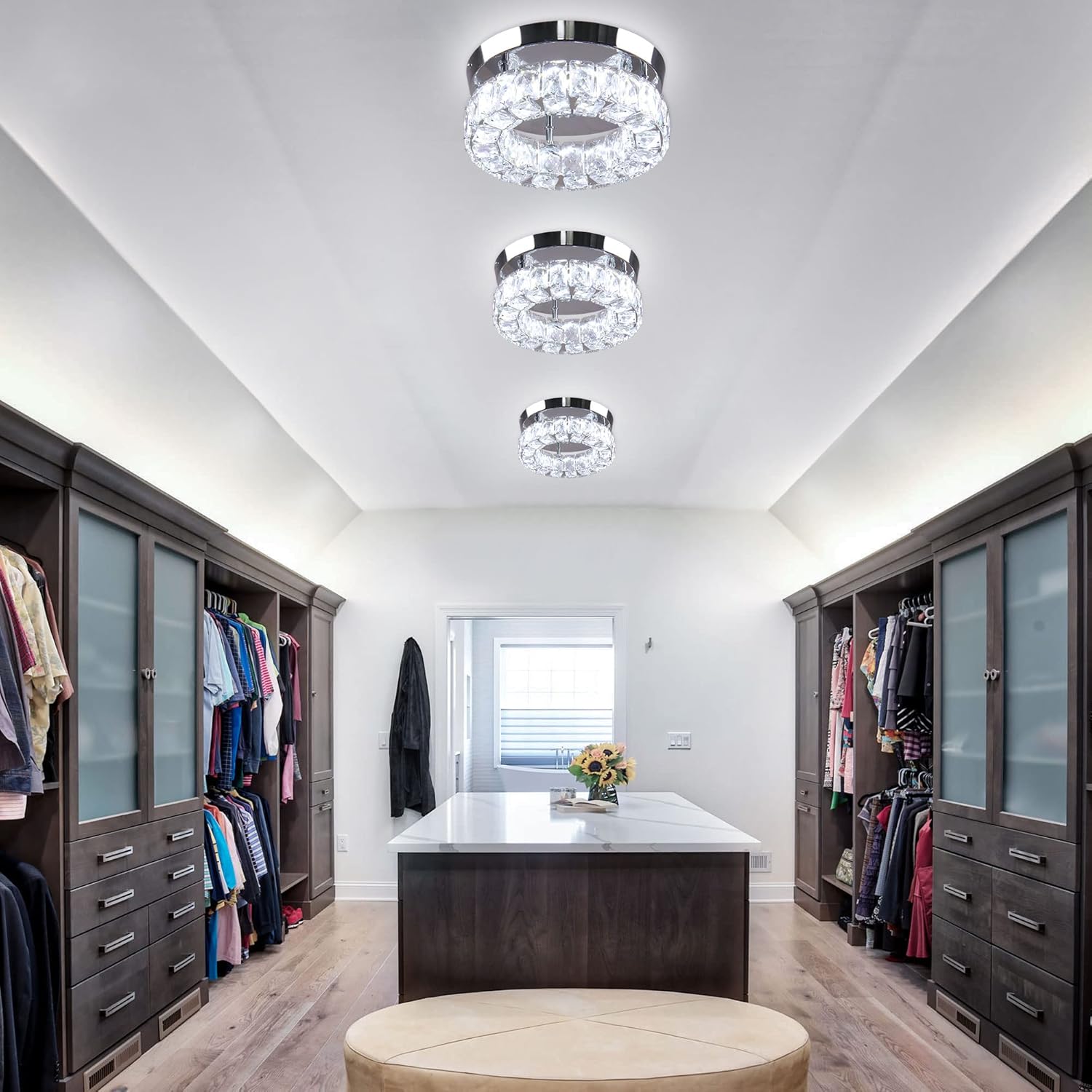 9.8" LED Crystal Ceiling Light – 6000K, 15W