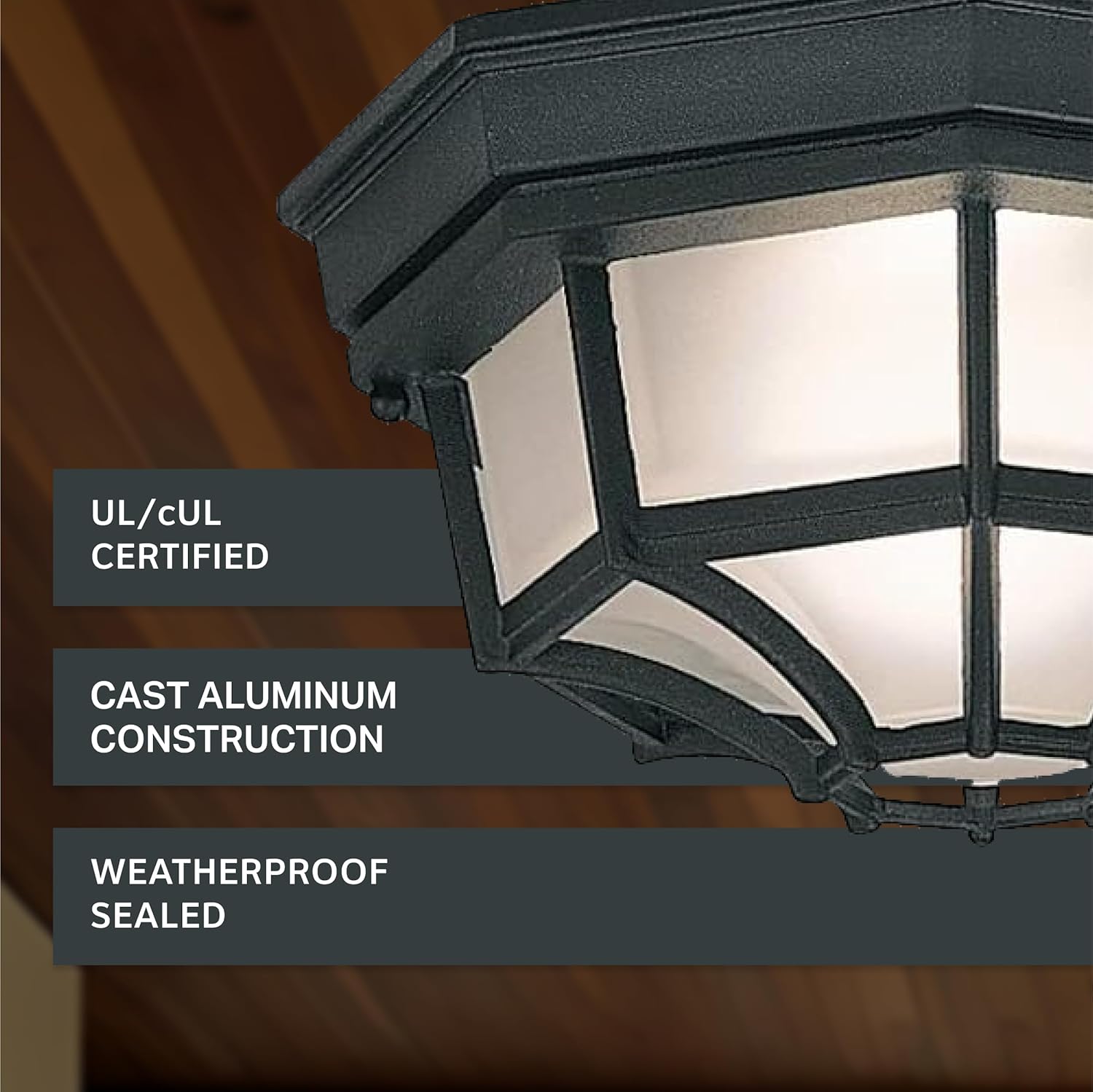 Builder Cast Outdoor Flush Mount – 10.5" Black