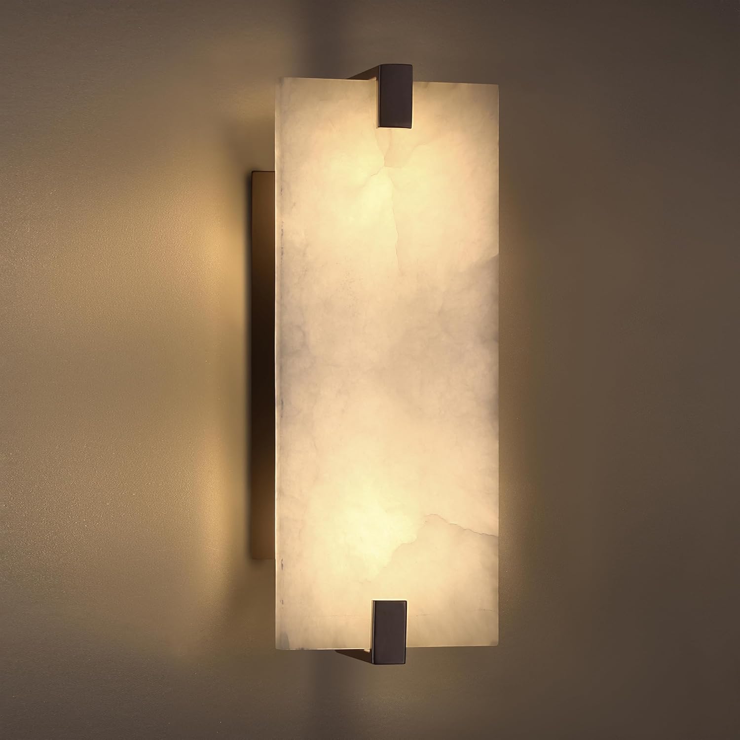 2-Pack 12.7" Alabaster Oval Bathroom Wall Sconce