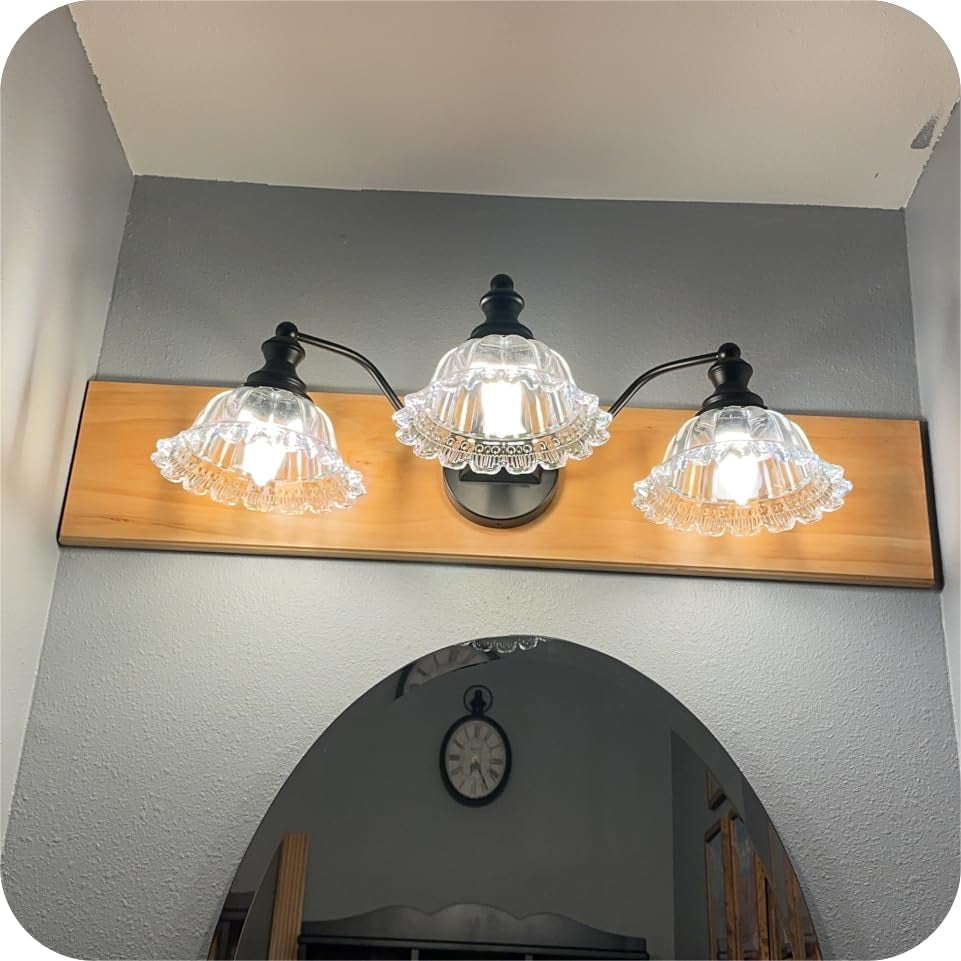 Farmhouse Vanity Lights for Bathroom Light Fixtures Black Vanity Lights 3 Light Bathroom Light Fixtures