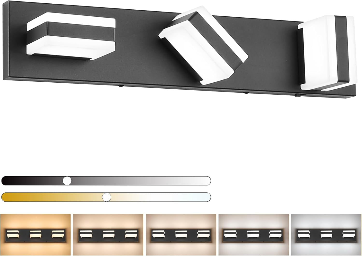 6-Light Brushed Nickel LED Bathroom Vanity Light