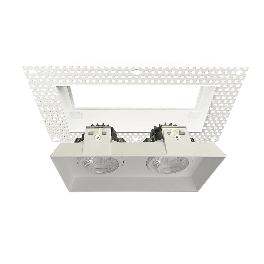 Goodlite G-95621 3″ 15W 2 Head Gimbal Trimless Spotlight Selectable CCT