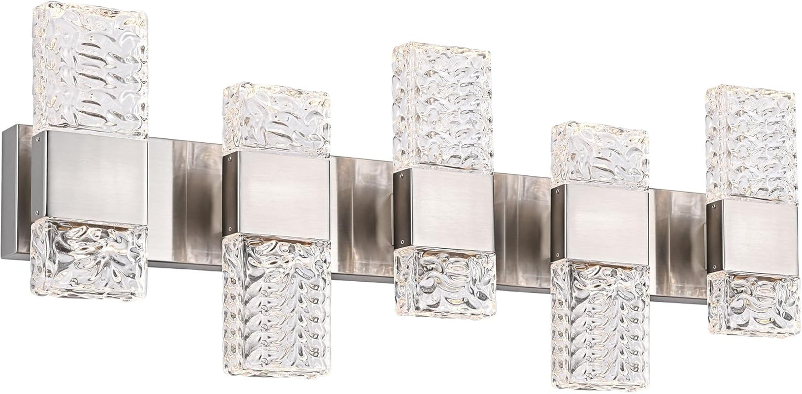 4-Light LED Black Bathroom Vanity Wall Fixture