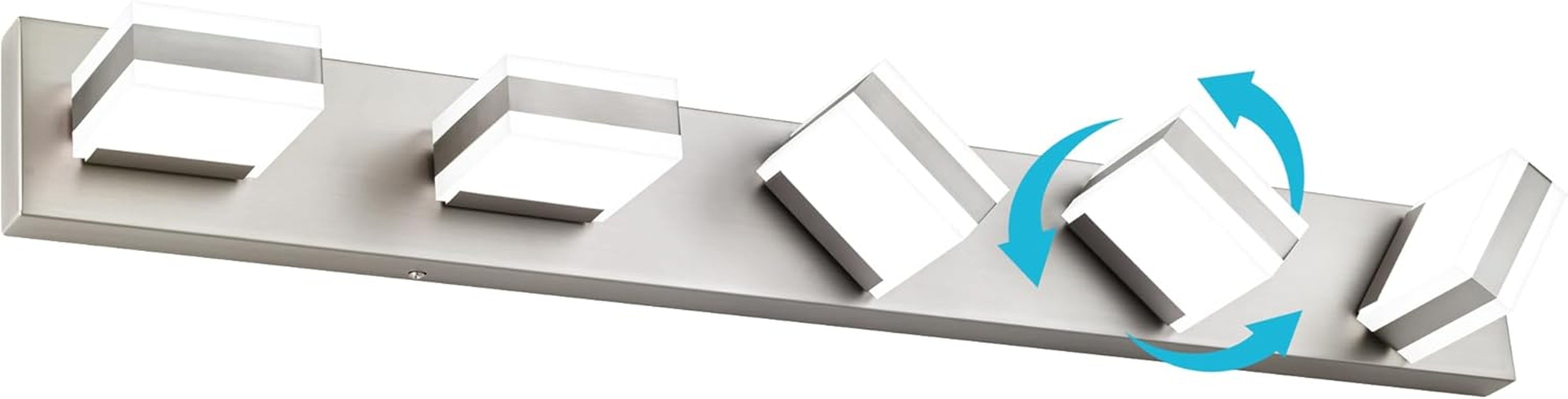 6-Light Brushed Nickel LED Bathroom Vanity Light