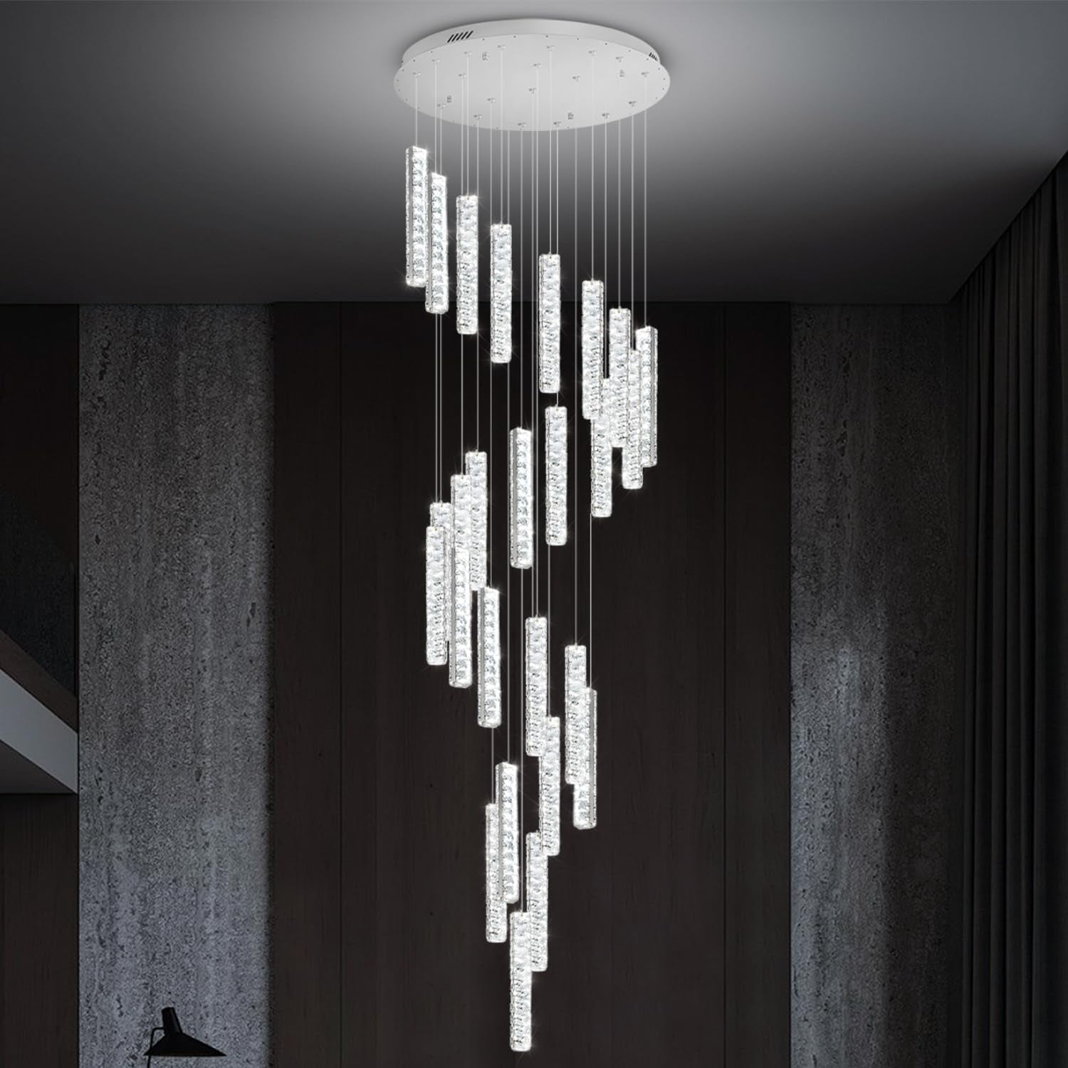 Gold 5-Light Raindrop Pendant Chandelier