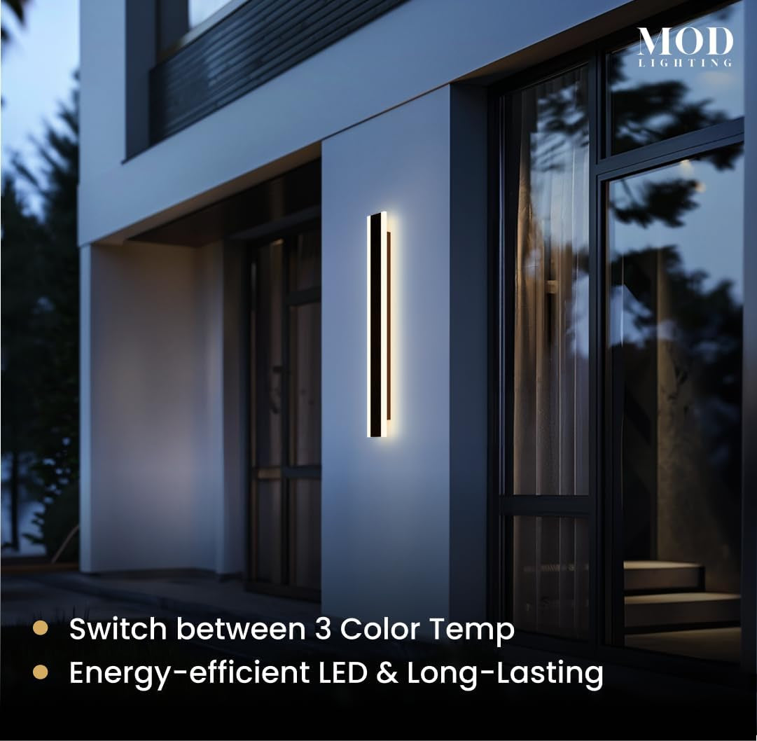 Haylen Outdoor LED Wall Light – 31" Black