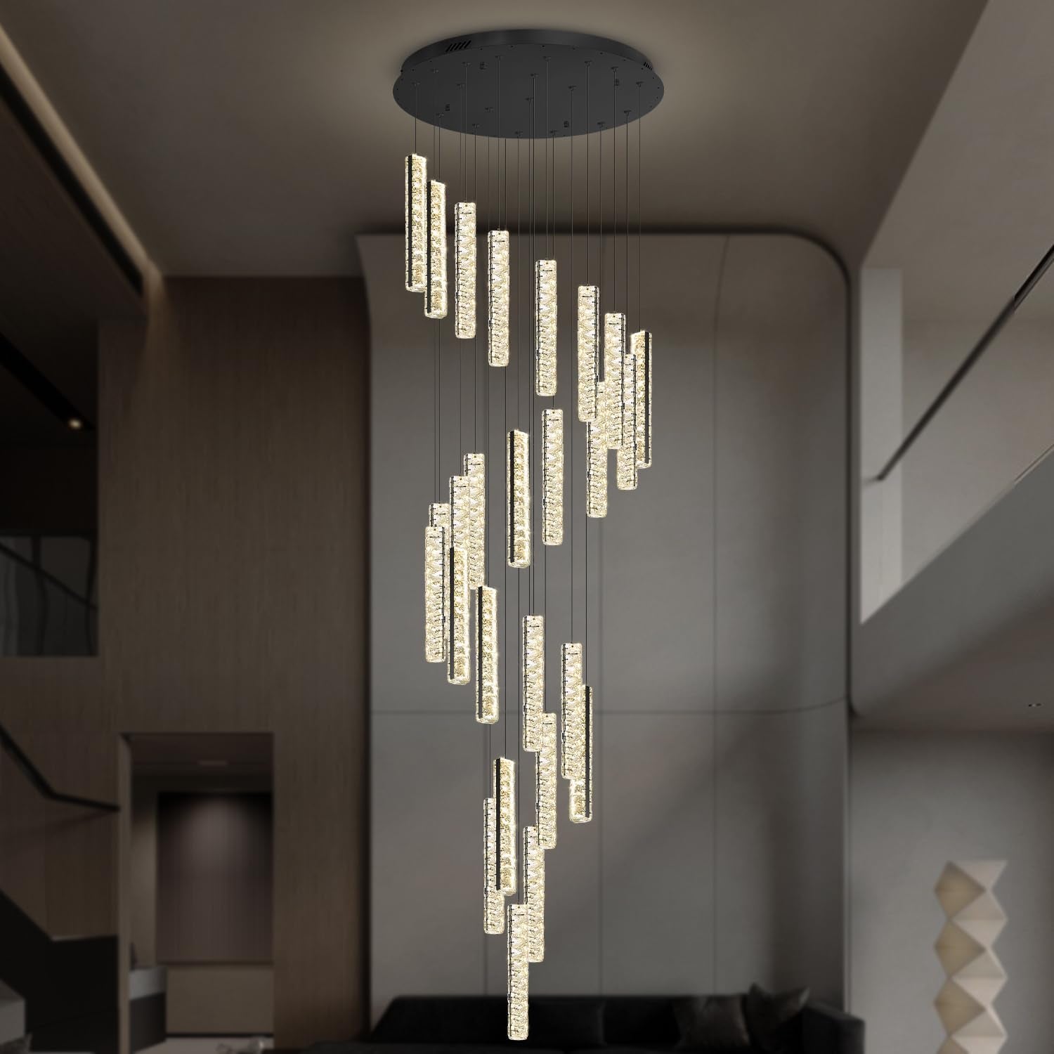 Gold 5-Light Raindrop Pendant Chandelier