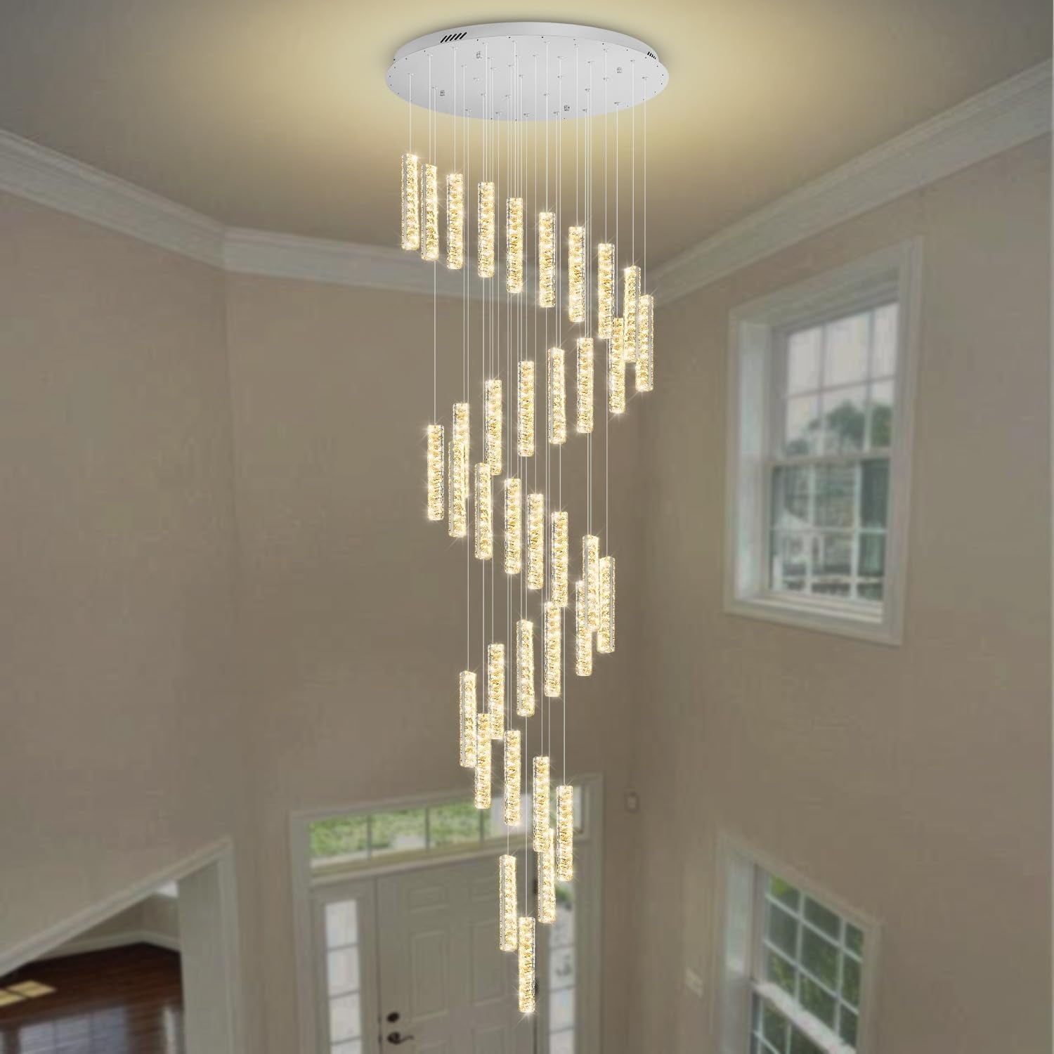 Gold 5-Light Raindrop Pendant Chandelier