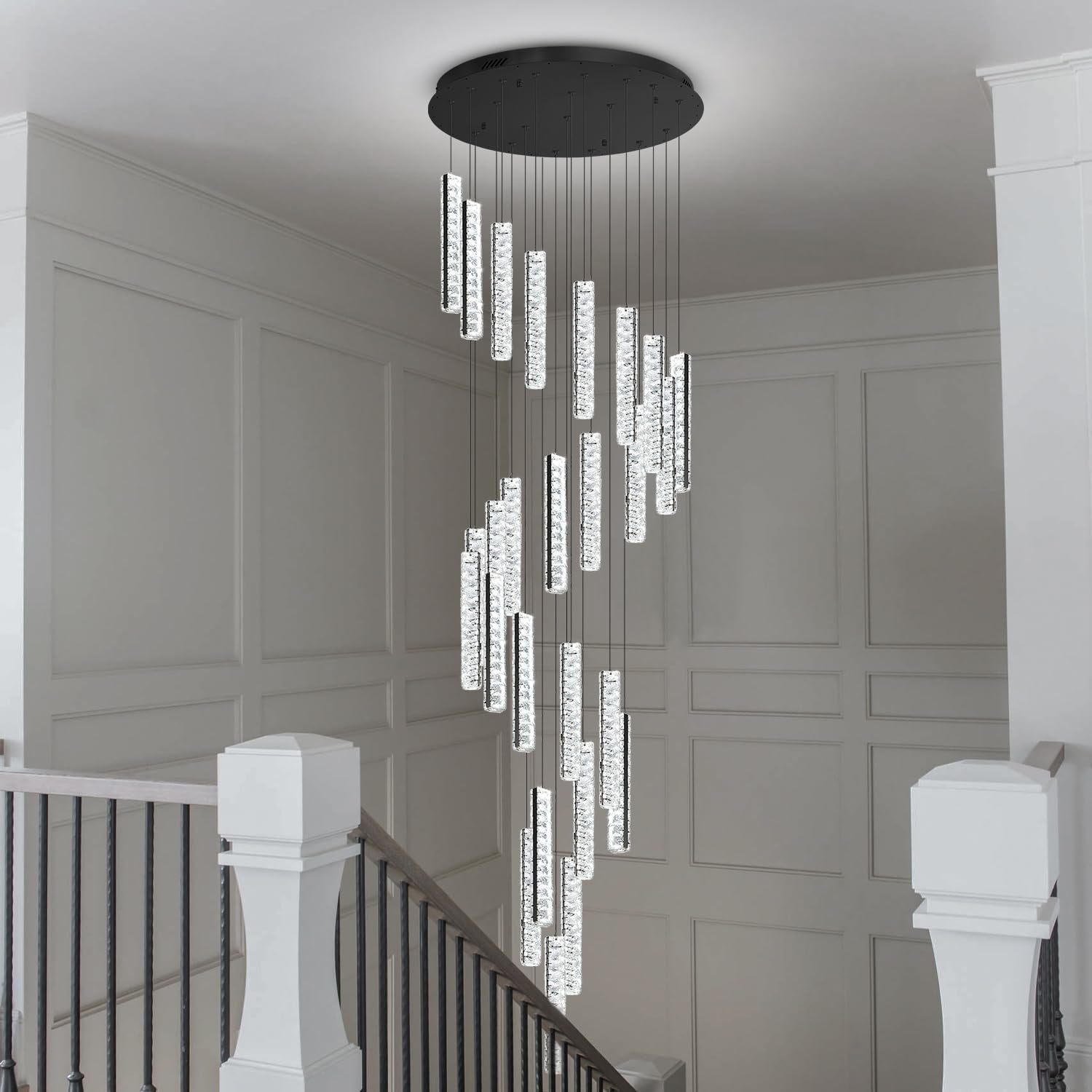 Gold 5-Light Raindrop Pendant Chandelier