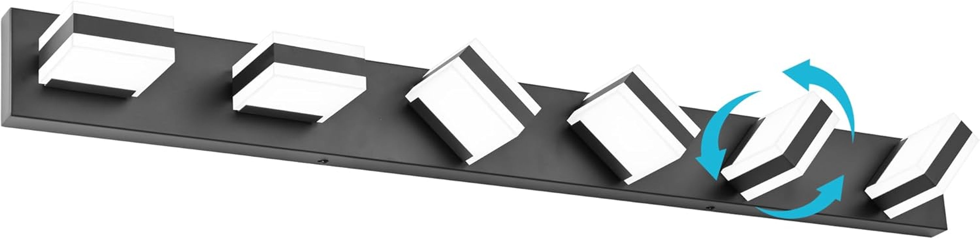 6-Light Brushed Nickel LED Bathroom Vanity Light