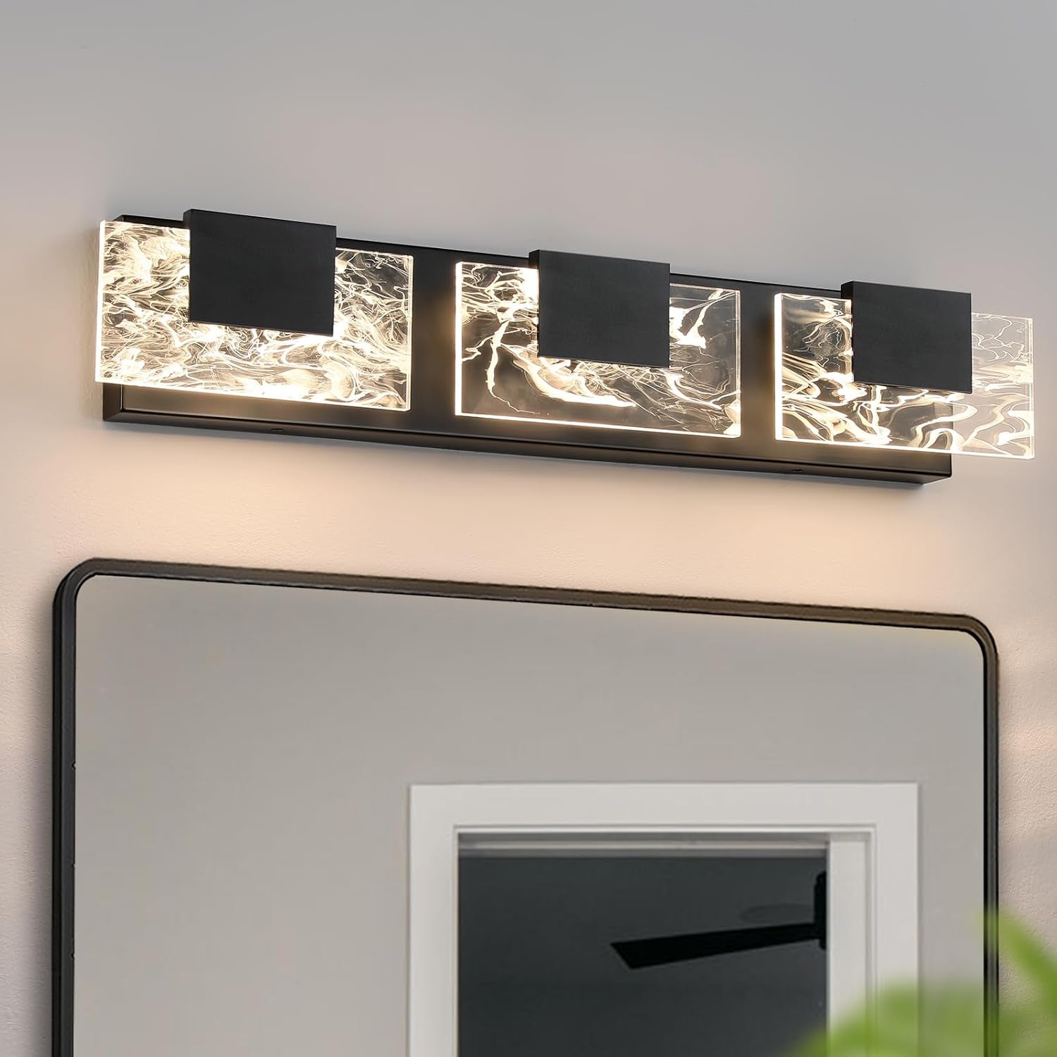 24” LED Brushed Nickel 3-Light Bathroom Vanity Light