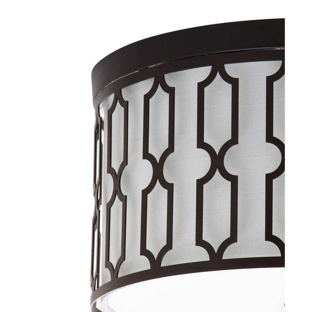 Link 3-Light Oil Rubbed Bronze 16.75 In. Metal Flush Mount
