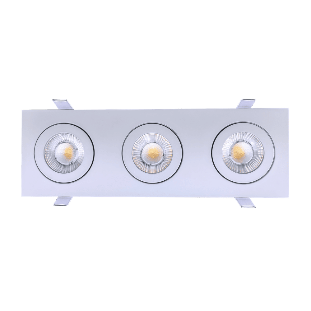 Goodlite Flarion G-01023 3.5" 27W LED 3 Head Rotating Gimbal Selectable CCT