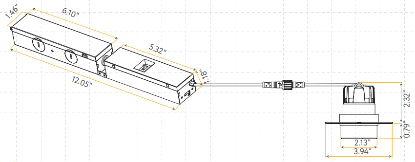 Goodlite G-20452 2″ 12W LED Drop Trimless Spotlight Selectable CCT/Wattage