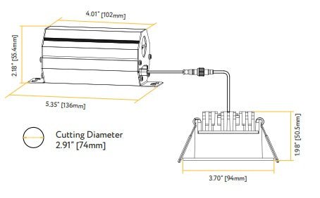Goodlite G-48337 3" 10W LED Regressed Slim Spotlight Selectable CCT