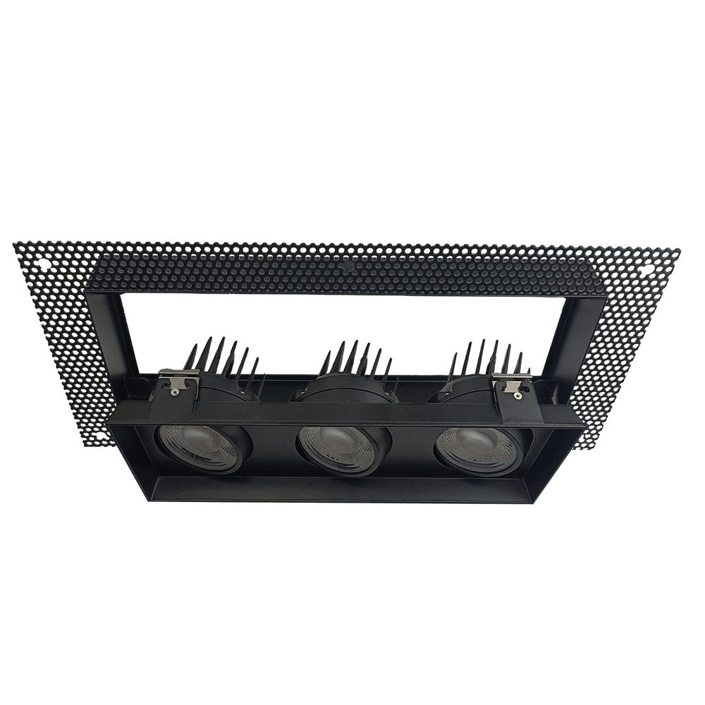 Goodlite G-95725 4″ 42W 3 Head Gimbal Trimless Spotlight Selectable CCT