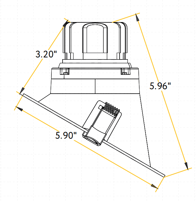 Goodlite Saturn G-26001 3.5″ 14W LED Sloped Ceiling Gimbal Downlight Selectable CCT