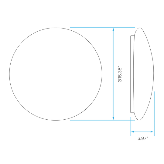 Luxrite LR23151 17" 34W Surface Mount Selectable CCT Optional Decorative Canopy