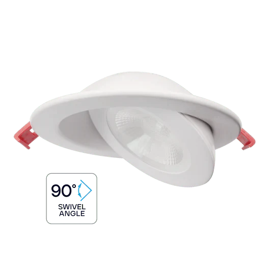 Luxrite LR23217 4" 12W LED Floating Gimbal Selectable CCT