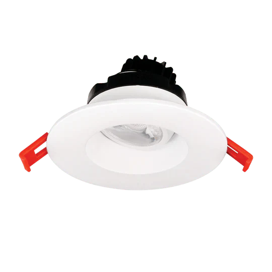 Luxrite LR23268 3" 8W LED Regress Spotlight Gimbal Round Selectable CCT