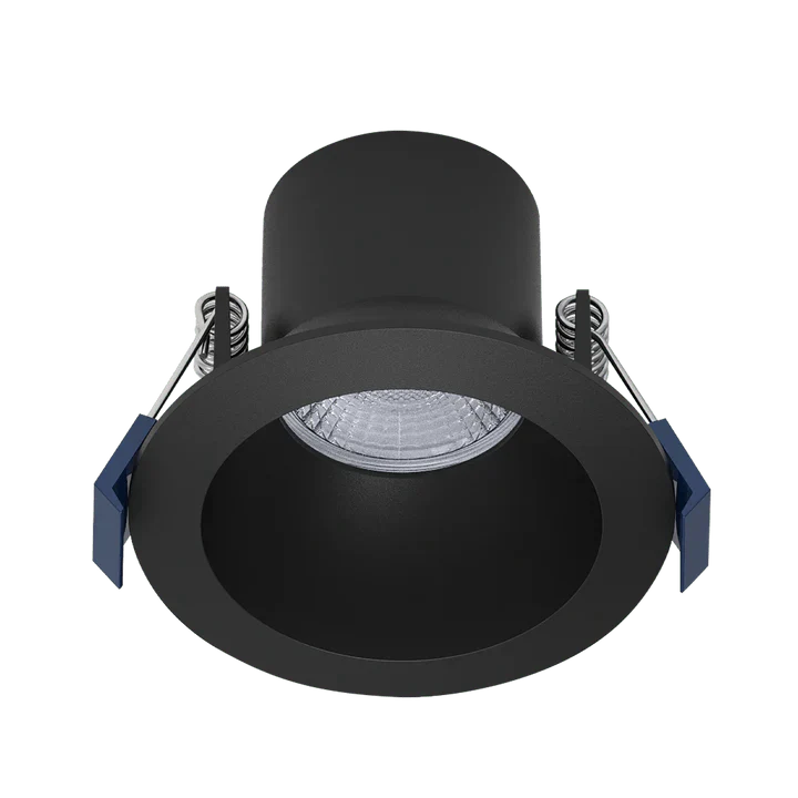 Luxrite LR23321 3" 8W LED Round Regress Spotlight Selectable Black CCT