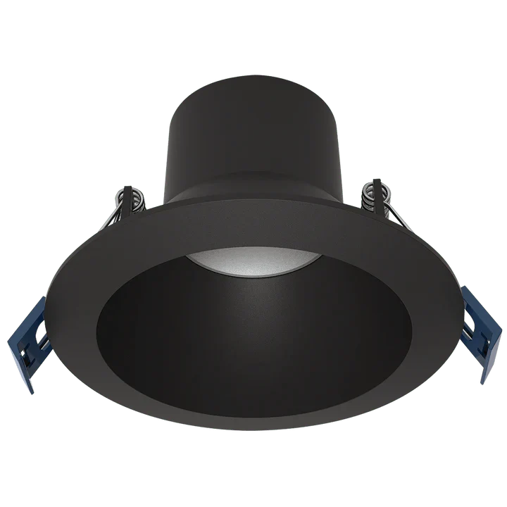 Luxrite LR23326 4" 12W LED Round Regress Spotlight Black Selectable CCT