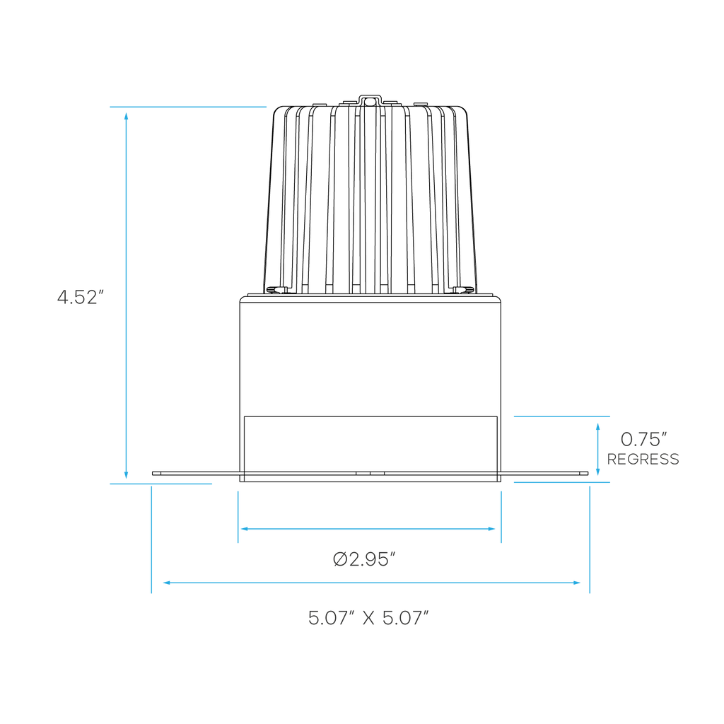 Luxrite LR25436 3" 15W Trimless Regressed Spotlight Selectable CCT