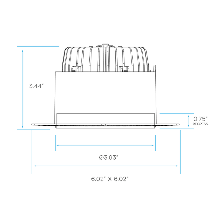 Luxrite LR25438 4" 25W Trimless Regressed Spotlight Selectable CCT