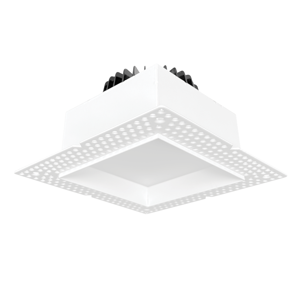 Luxrite LR25439 4" 25W Square Trimless Regressed Spotlight Selectable CCT